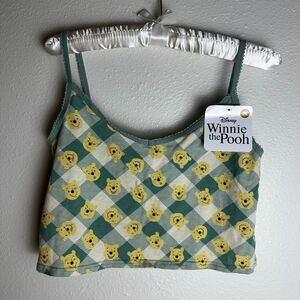 NWT Disney Winnie the Pooh Plaid Cami Pajama Top Women's Medium M